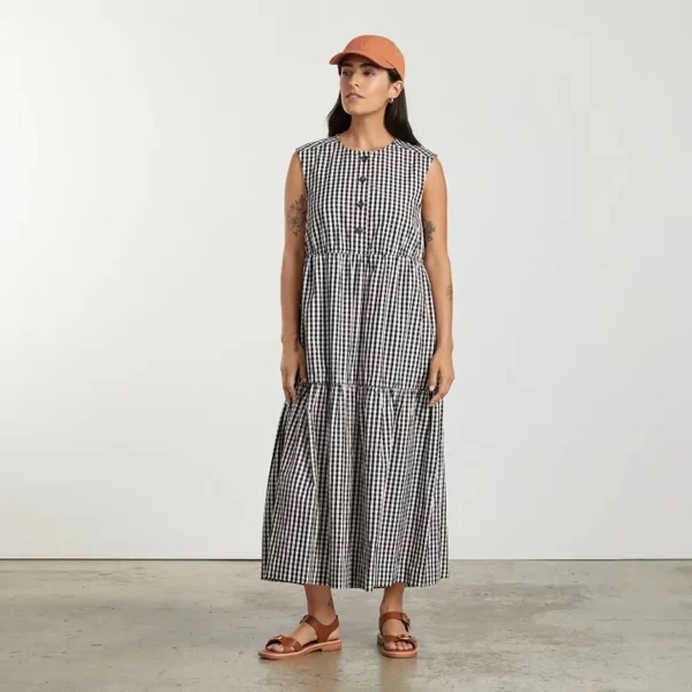 Everlane Black and White Gingham Dress